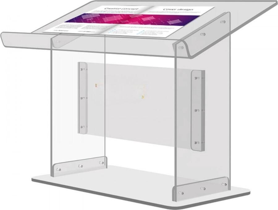 Acryl Podium Tafel Afmetingen (LxB)68.58x34.8cm Lessenaar 49.53cm Hoogte Modern Acryl Kerk Stijl Podium met Schroef Kit Ideaal voor Kerken Scholen Persconferenties Collegezalen Avondfeesten