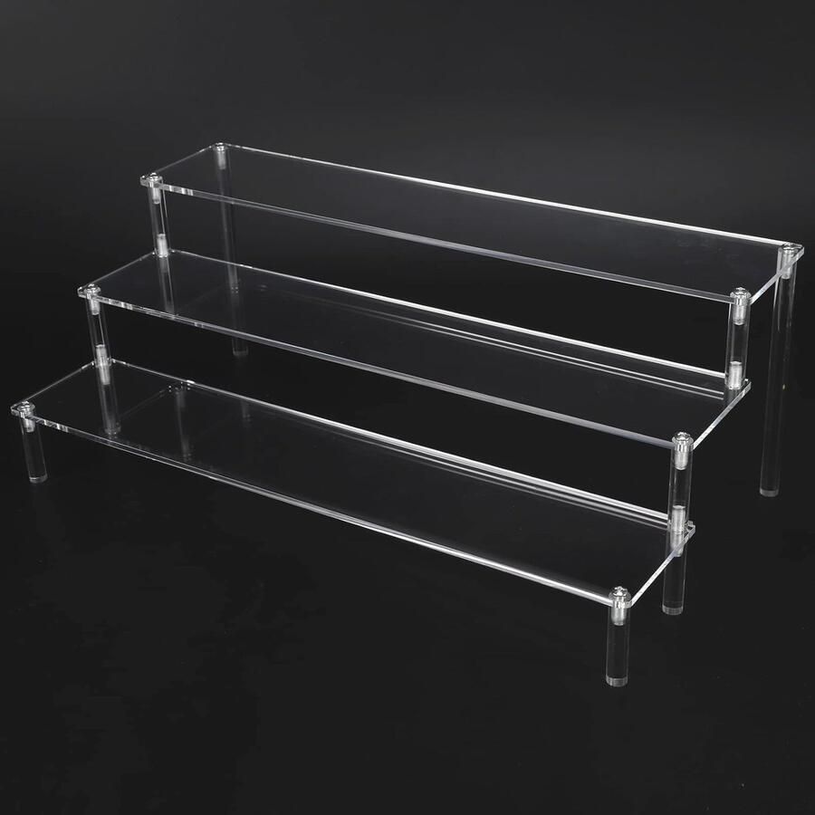 Acryl Riser Display Rek Standaard voor Pop Figuren 40CM Transparant Multi-Tier Vitrine