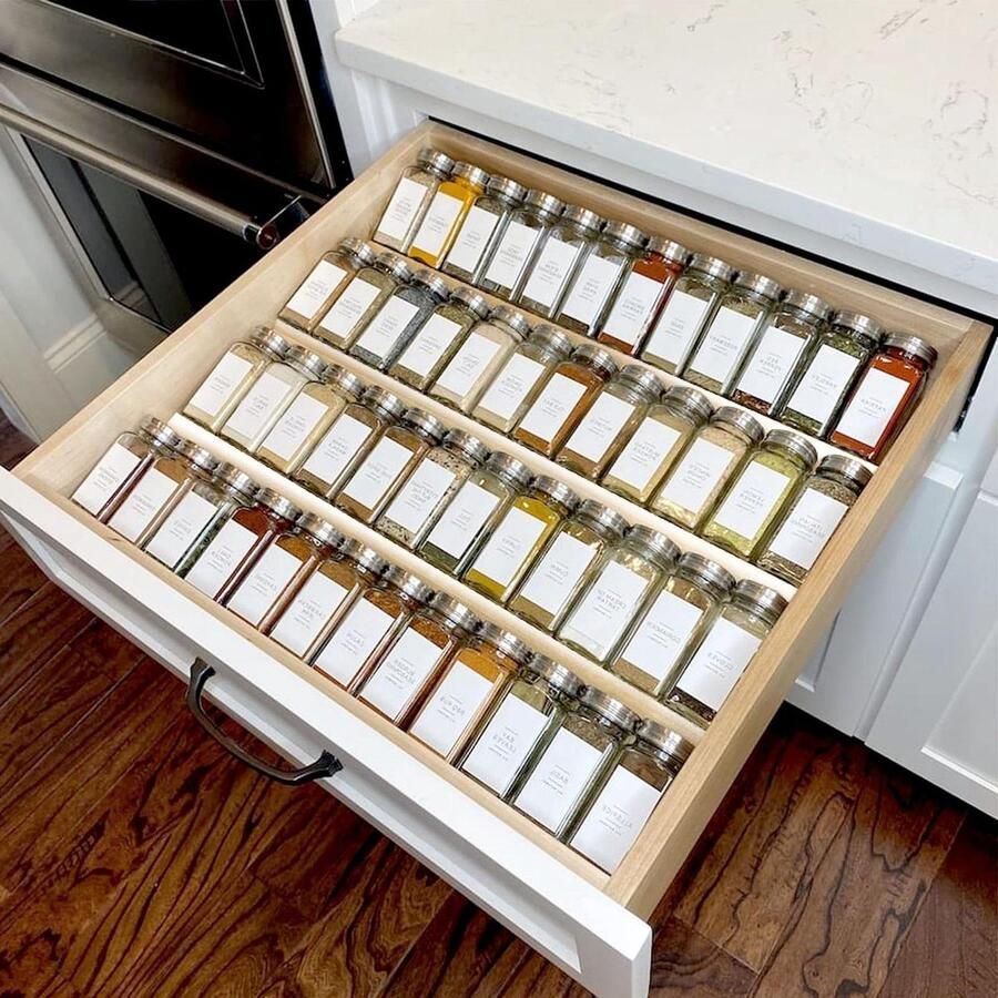 Acryl Spice Lade Organizer 4 Tier Uitbreidbaar Kruiden Potten Laden Insert Tray Keuken Spice Rack voor Lade Aanrecht 2 Set Van 13 tot 26 Clear