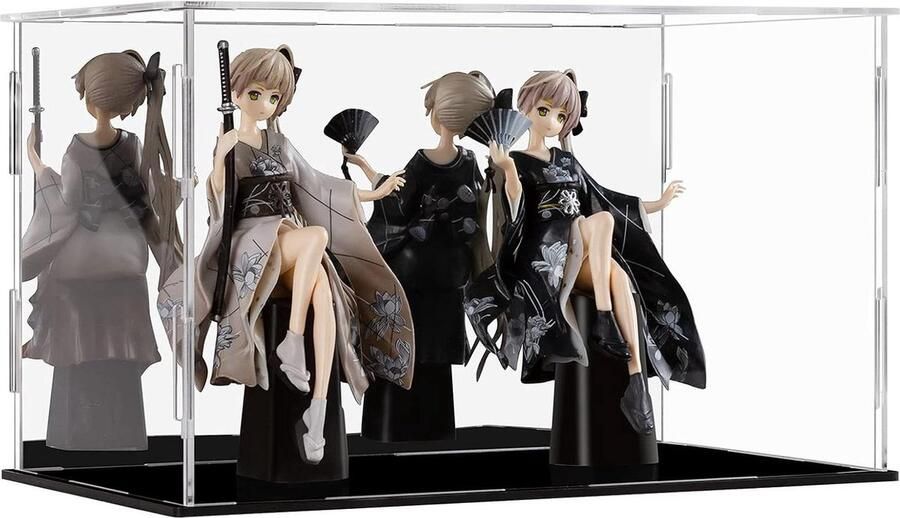 Acryl Vitrinekast Doorzichtige Opbergoplossing 1 stuk Zwart Acryl 25 x 25 x 25 cm