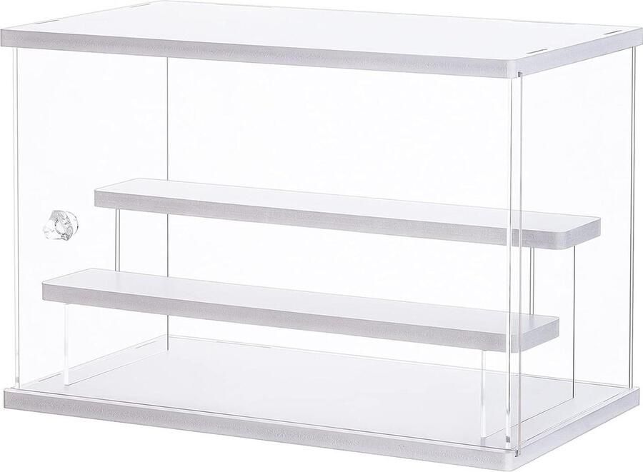Acryl Vitrinekast Doorzichtige Vitrinekast Voor Verzamelaars 1 Stuk Wit Acryl 31 5 x 31 5 x 31 5 cm