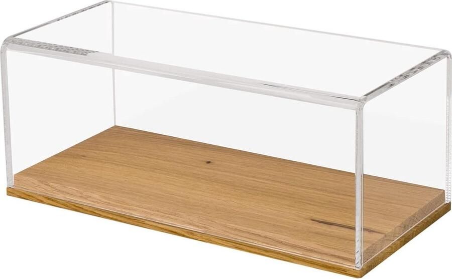 Acryl Vitrinekast voor modelauto's 1 stuk transparant acryl en hout 27 x 12 x 11 cm