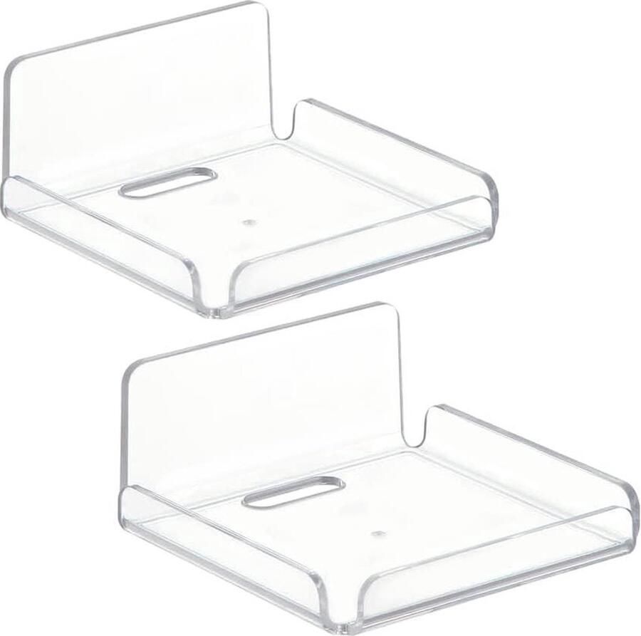Acryl Wandplanken Mini-display voor Alledaagse Voorwerpen 2 Stuks Transparant Acryl
