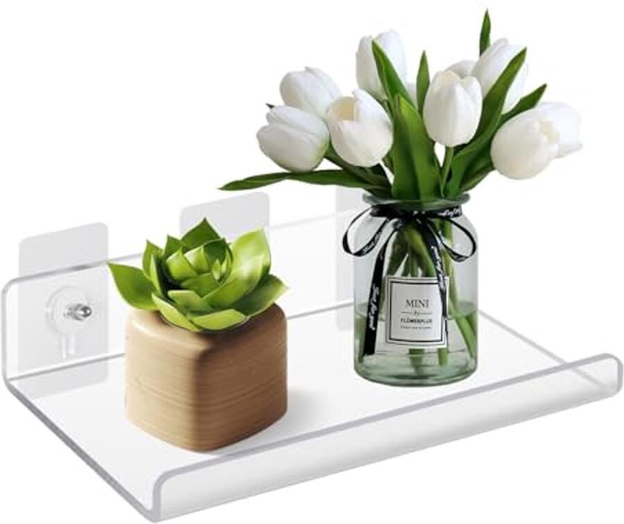 Acryl Wandplanken Zonder Boren Zwevende Plank voor Kinderkamer Modern U-vormig Design