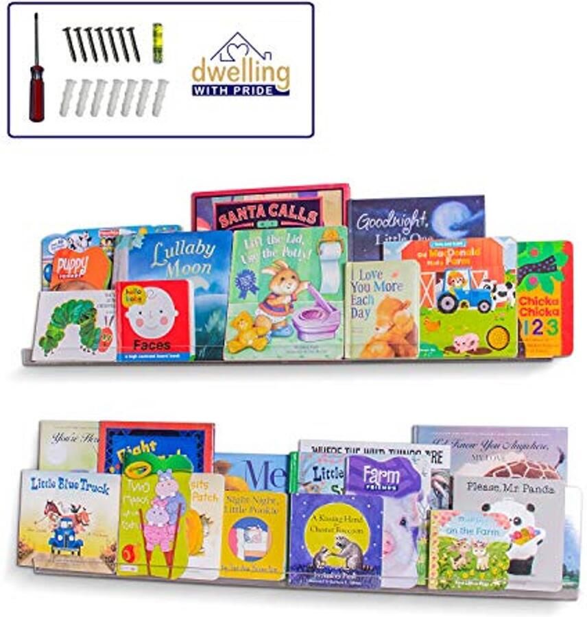 Acryl Wandrek 91 4 cm – Zwevende Boekenplanken en Display voor Make-up Speelgoed en Foto's – Modern en Duurzaam