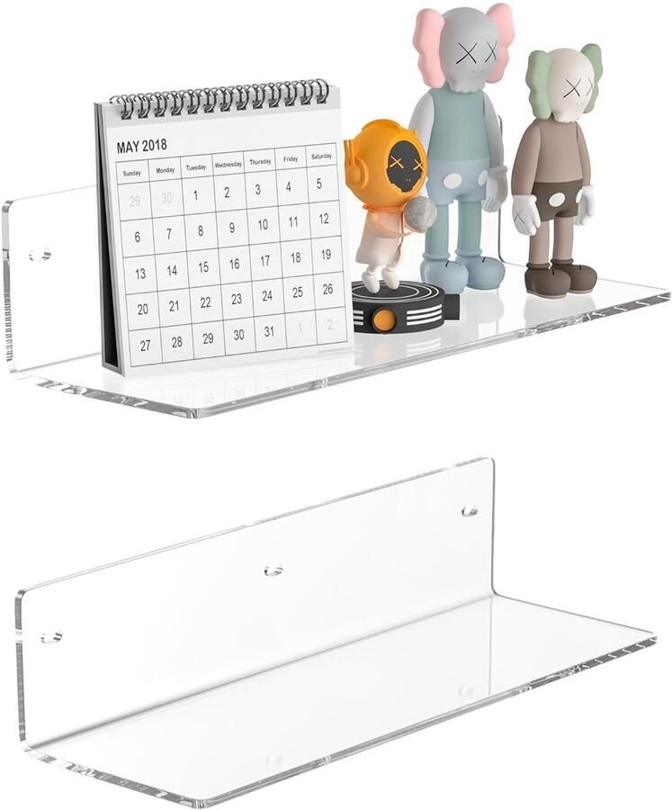 Acryl wandrek ruimtebesparend 1 stuk helder 30 cm