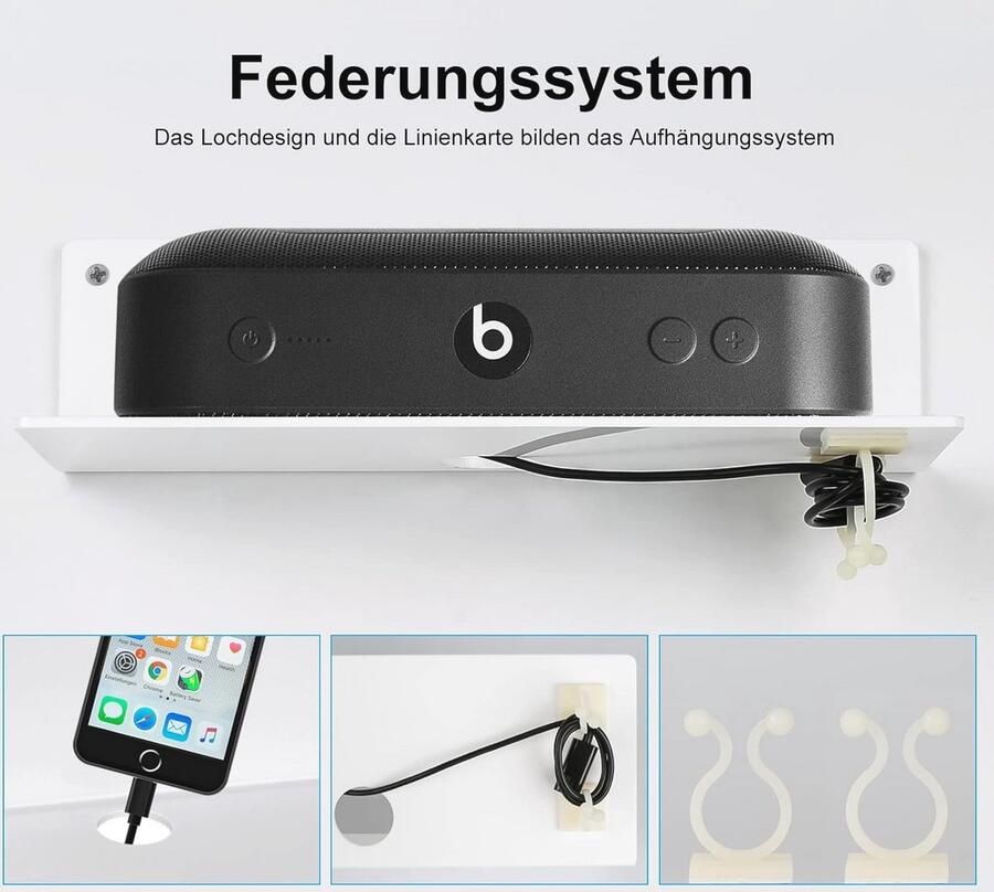 Acryl Zwevende Wandplanken Set van 2 Decoratieve Planken voor Badkamer en Keuken - Foto 2