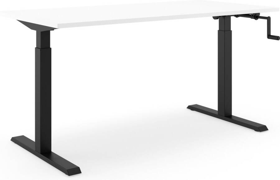 Actiforce SLS 370 HC Zit-sta bureau Zwart wit Handslinger 160x80