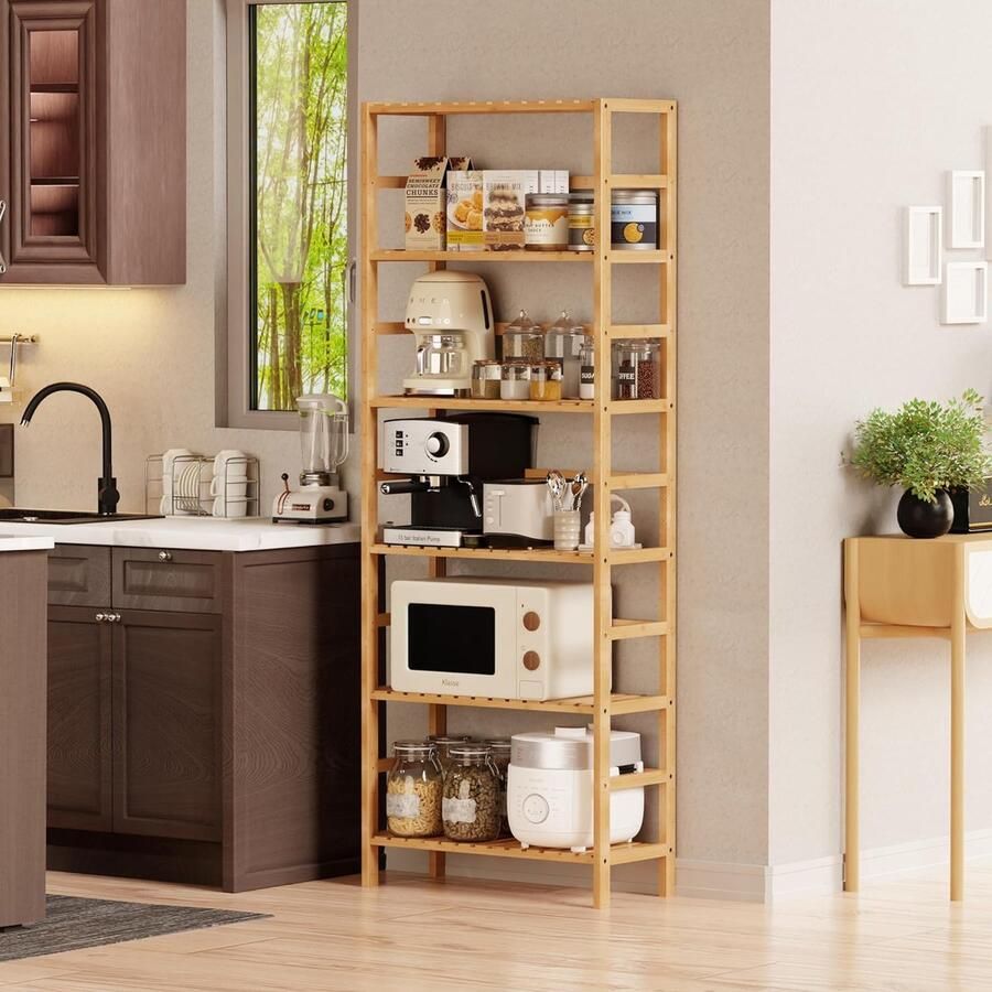 Boekenplank kunstzinnige moderne boekenkast boekenrek opbergrek planken boekenhouder organizer voor boeken 26D x 60W x 161H centimetres - Foto 2