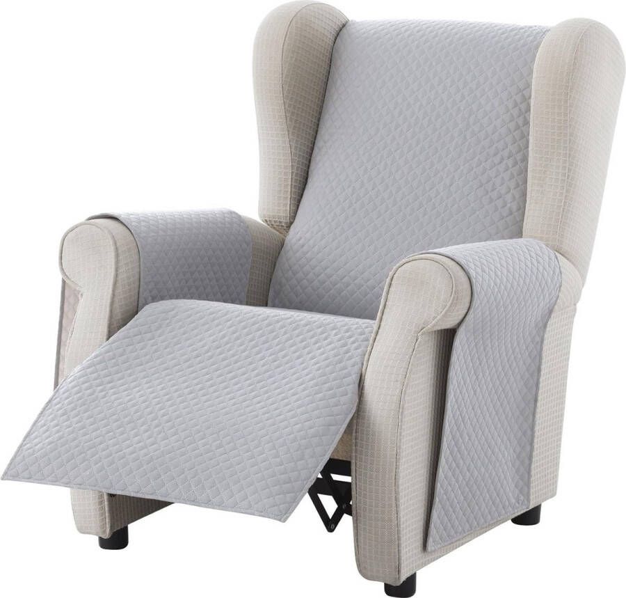 Adele fauteuilbeschermer sofahoes 1-zits Relax omkeerbaar gevoerde bankbescherming. Kleur lichtgrijs