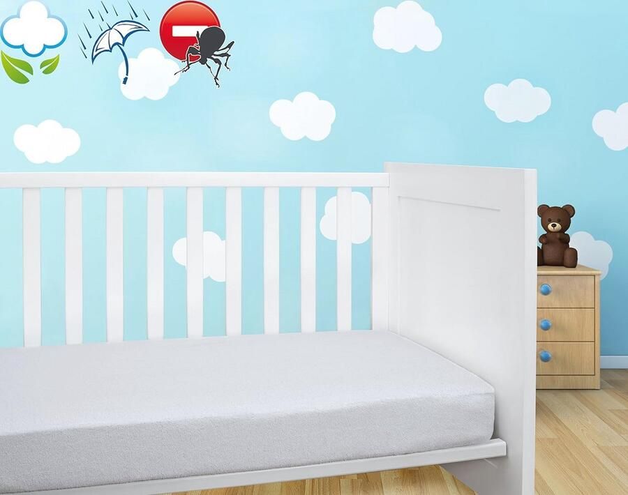 Ademende Waterdichte Matrasbeschermer 70x140cm Kinderbed Oeko-Tex Gecertificeerd