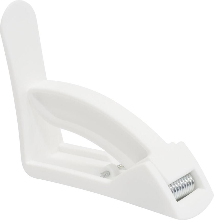 AERZETIX C69419 Set van 4 tafelkleedklemmen met veer 60x55 mm van kunststof en metaal picknick feesttuin accessoires tafelkleed wit