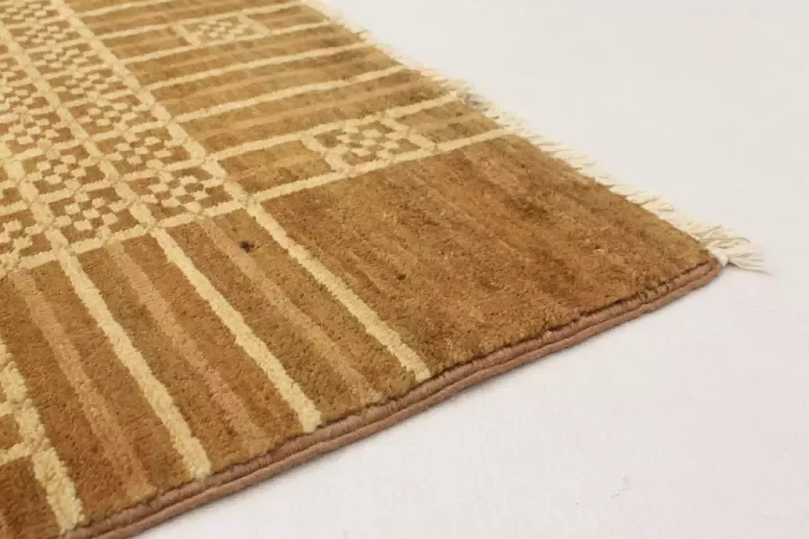 Afghan Finest Ziegler Chobi Bruin Vloerkleed 157 x 36 cm Handgemaakt