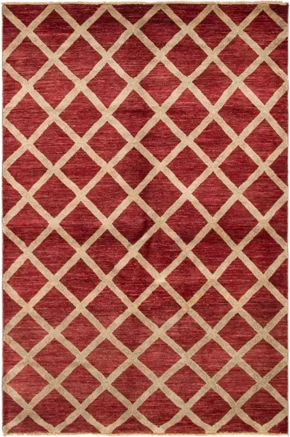 Afghan Finest Ziegler Chobi Rood Vloerkleed 257 x 68 cm Handgemaakt