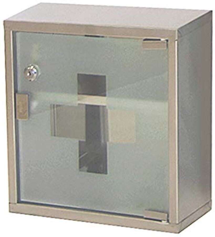 Afsluitbare Medicijnkast met Glazen Deur Stijlvol en Praktisch voor Eerste Hulp