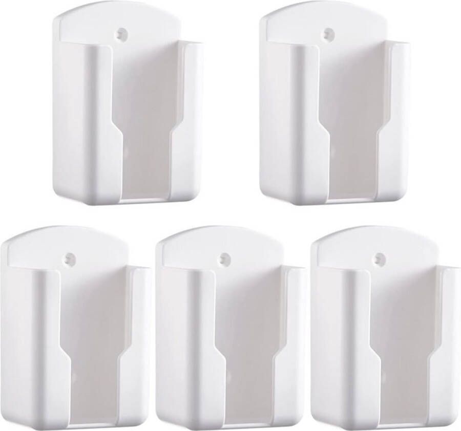 Afstandsbedieninghouder Universele houder voor afstandsbediening aan de muur voor afstandsbediening smartphone kam en make-upborstel verpakking van 5 stuks