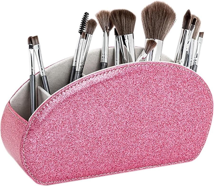 Afstandsbedieninghouder voor tv-tafel met 5 vakken opbergbox voor afstandsbedieningen en make-upkwasten multimedia-organizer met ruimte handige opberger voor verschillende items