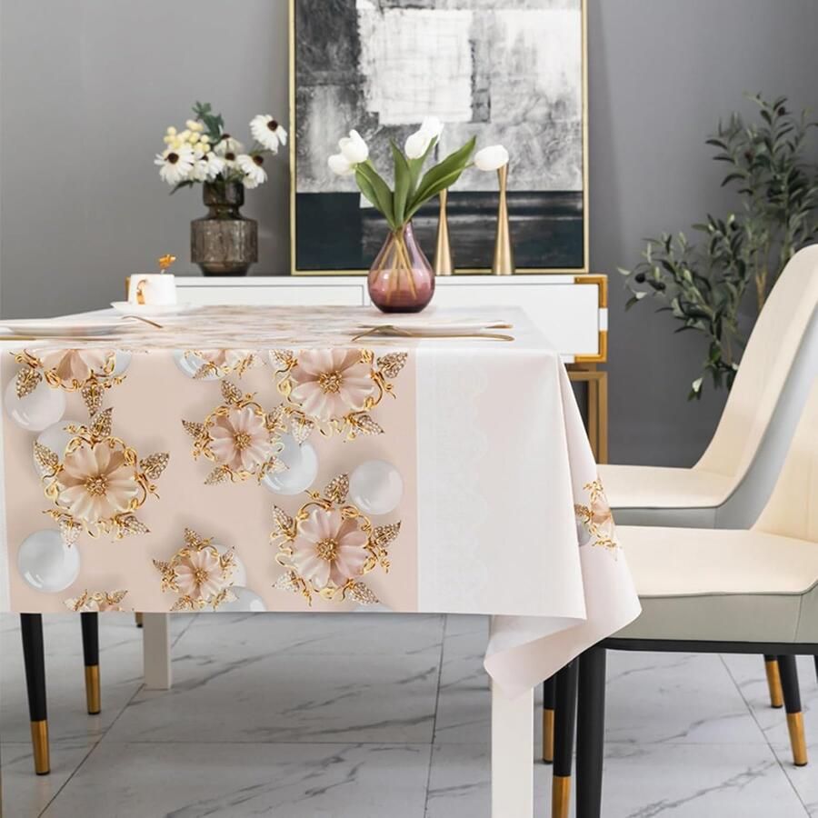 Afveegbaar tafelkleed water- en oliebestendig 1 stuk PVC-leer