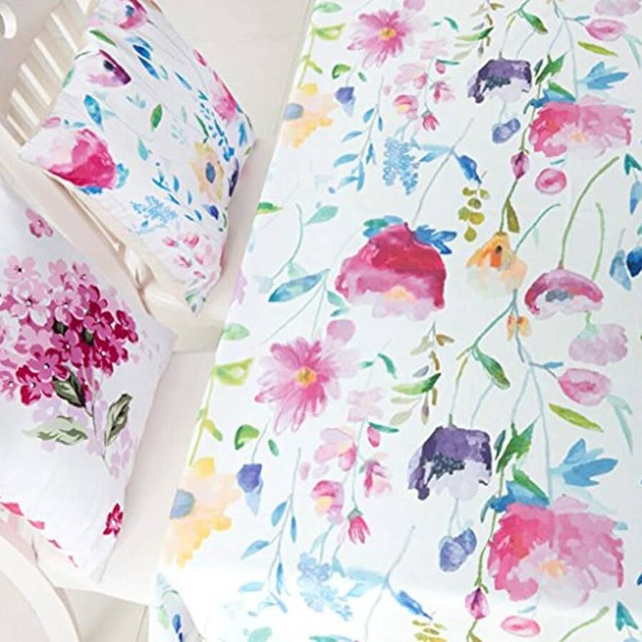 Afwasbaar tafelkleed bloemen waterdicht 140 x 220 cm
