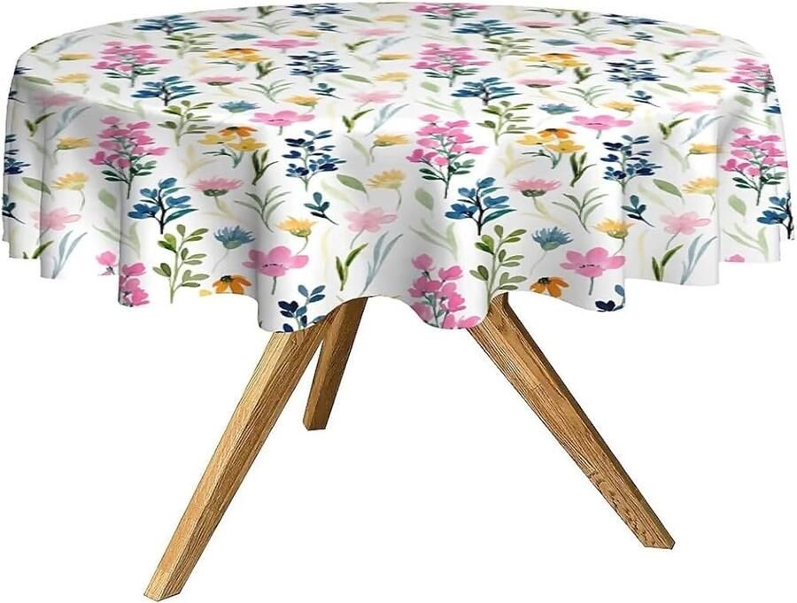 Afwasbaar Tafelkleed Bloemenmotief 152 cm Polyester