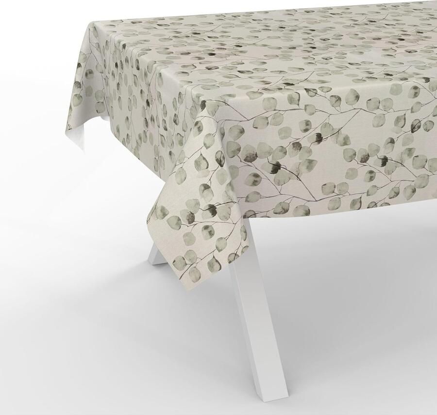 Afwasbaar tafelkleed Eucalyptus-design Onderhoudsarm