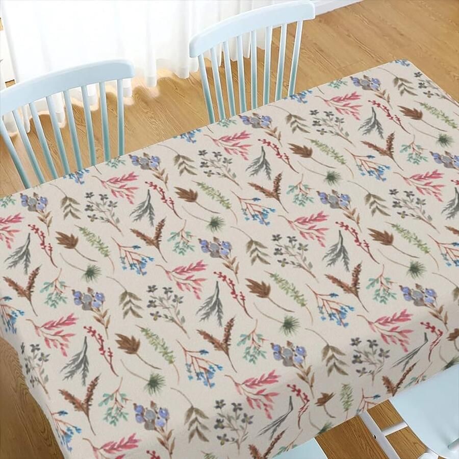 Afwasbaar tafelkleed gesplitste bloemen 1 stuk polyester 60 x 120 inch