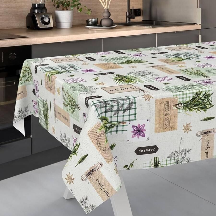 Afwasbaar Tafelkleed Kruidenmotief Onderhoudsvriendelijk
