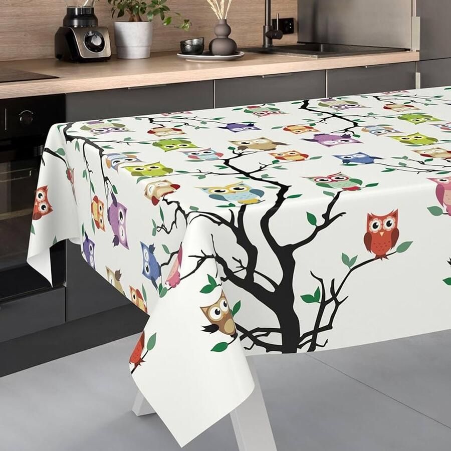 Afwasbaar tafelkleed uilmotief veelzijdig en onderhoudsvriendelijk 1 stuk