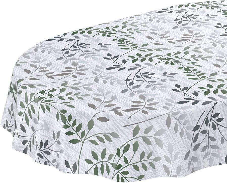 Afwasbaar tafelkleed Voor binnen en buiten Zilvergroen 240 x 140 cm