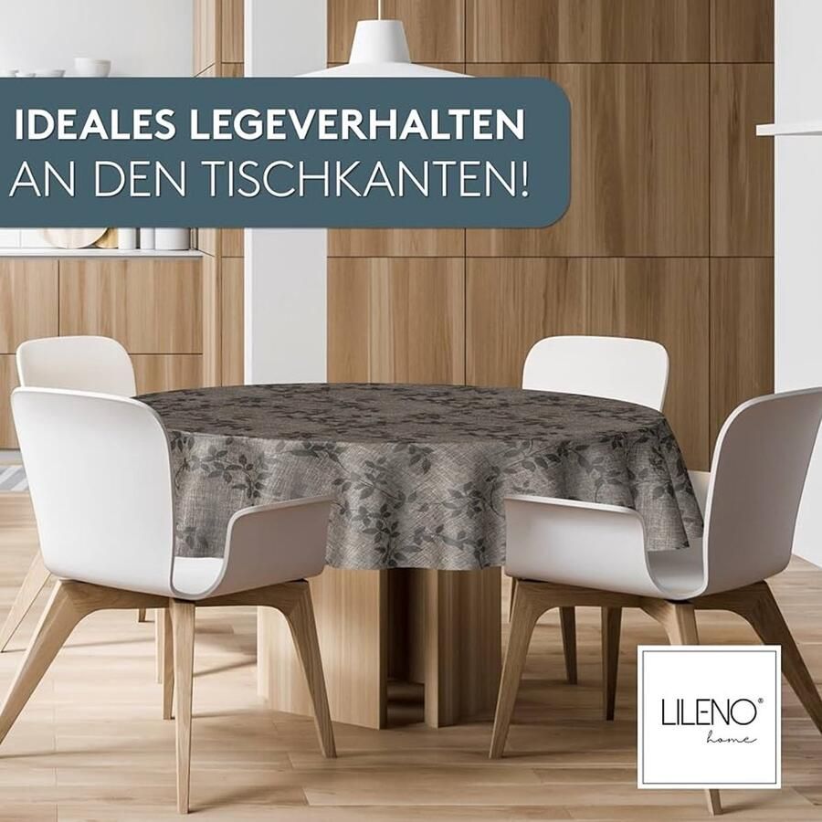 Afwasbaar Tafelkleed Waterafstotend 1 stuk Bruin Vinyl 140 cm