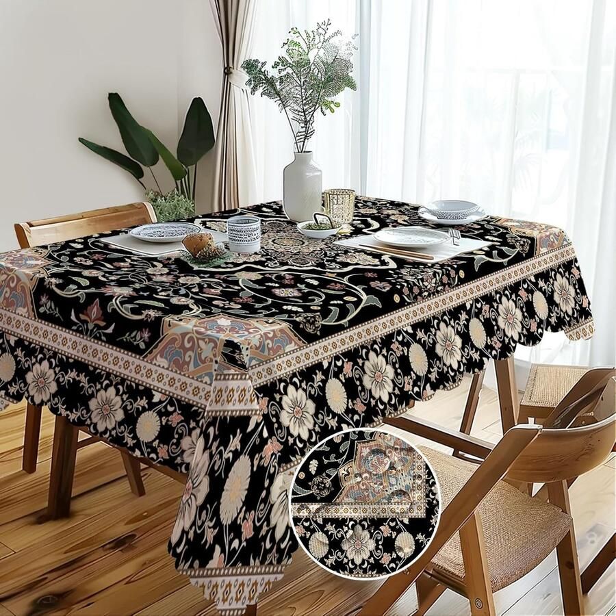 Afwasbaar tafelkleed Waterbestendig & Vuilafstotend 1 stuk Bloemenmotief 140 x 180 cm