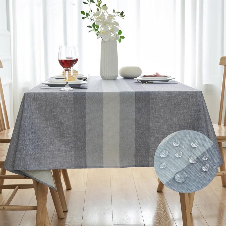 Afwasbaar tafelkleed waterdicht 1 stuk linnen 140 x 140 cm