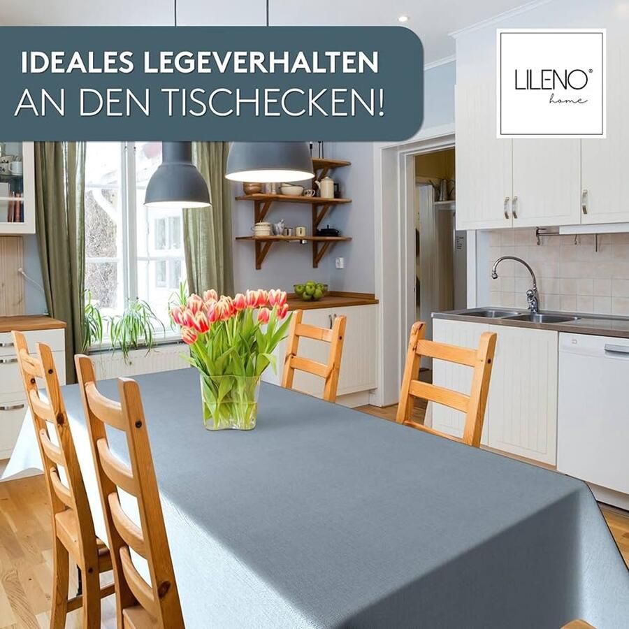 Afwasbaar tafelzeil denim blauw 1 stuk 200 x 140 cm waterafstotend