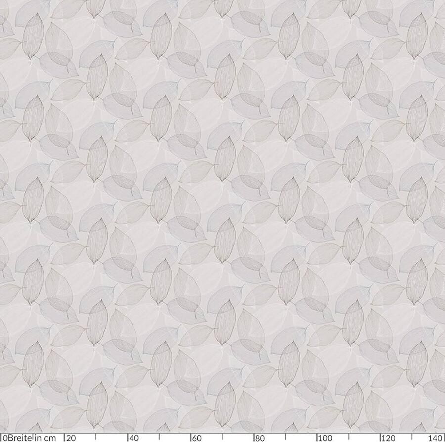Afwasbaar tafelzeil met bladerpatroon modern grijs 220 x 140 cm
