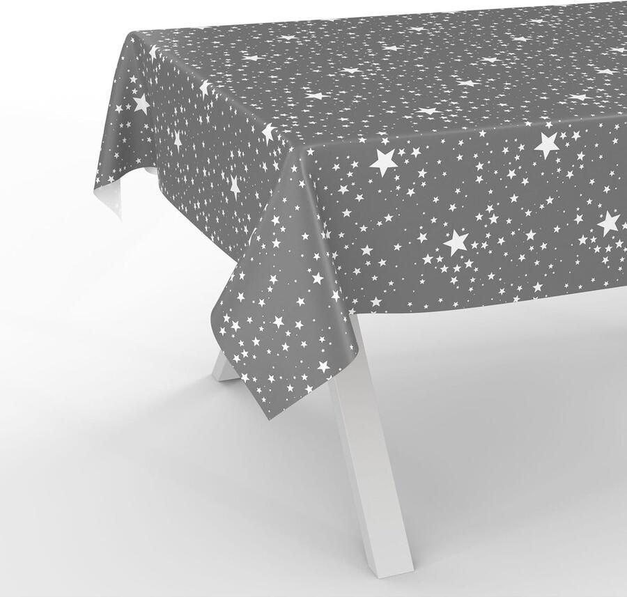 Afwasbaar tuintafelkleed Waterafstotend 1 stuk Zilver 200 x 140 cm