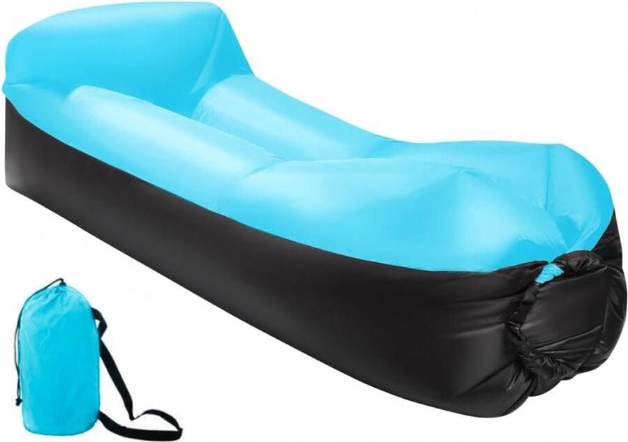 Air Lounger Luchtbed Zit Sofa Kampeer Zitzak Sofa Matras Lucht Lounger luchtzak Strand waterproof luchtzak Waterbestendig Lazy bag tot 180 KG lucht zitzak - Foto 2