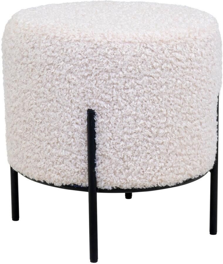 Alford Pouf Ottoman voetsteun gezellige zitplaatsen 35 5 cm x 37 cm kunstmatige lambskinehil moderne stijl