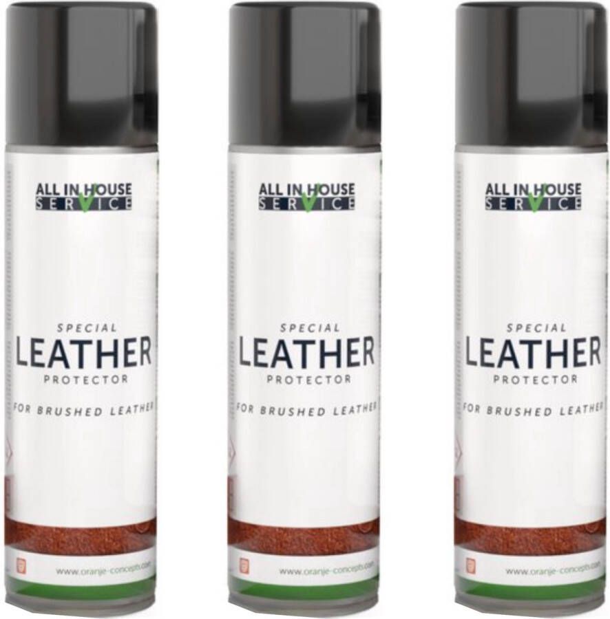 All-In House Brushed Leather Protector Spray 3 x 250ml - Foto 1