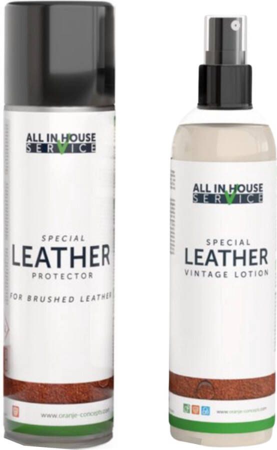All-In House Leather Set Special Brushed Leather Protector + Special Leather Vintage Lotion 2 x 250ml