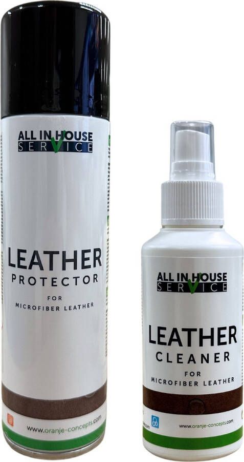 All-In House Microfiber Leather Protector Spray 250ml + Microfiber Leather Cleaner 100ml