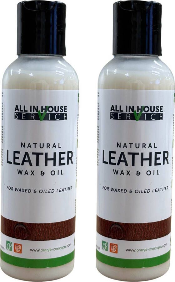 All-In House Natural Leather Wax & Oil 2 x 150ml - Foto 1