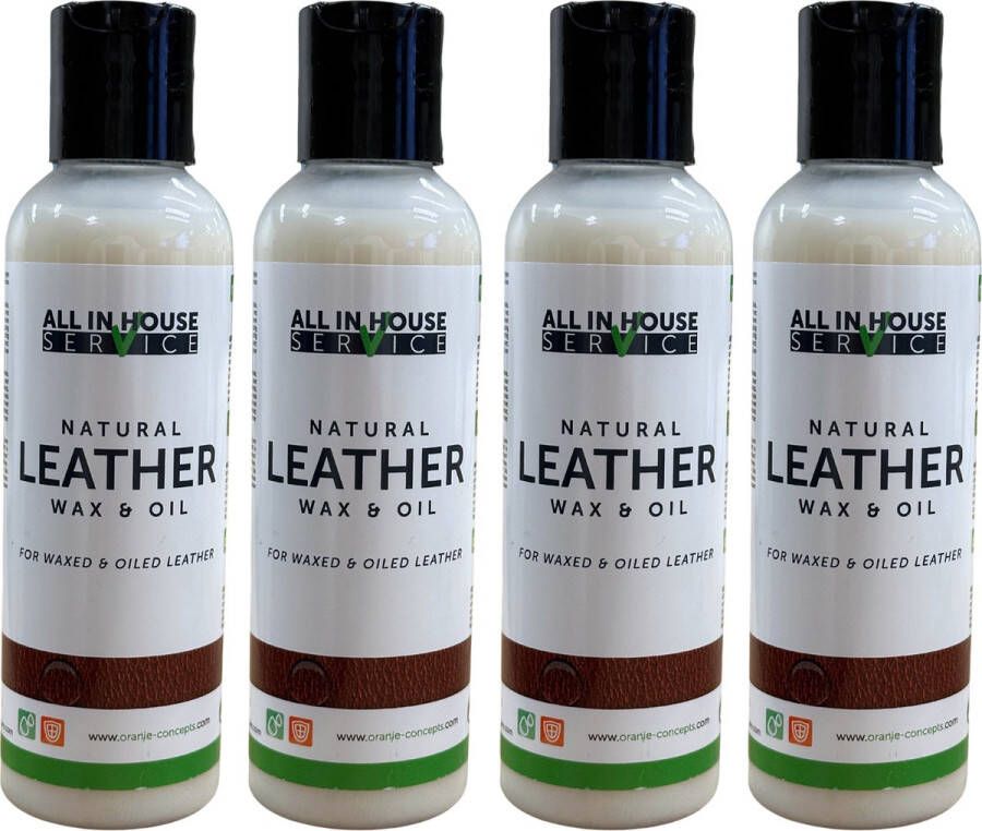 All-In House Natural Leather Wax & Oil 4 x 150ml