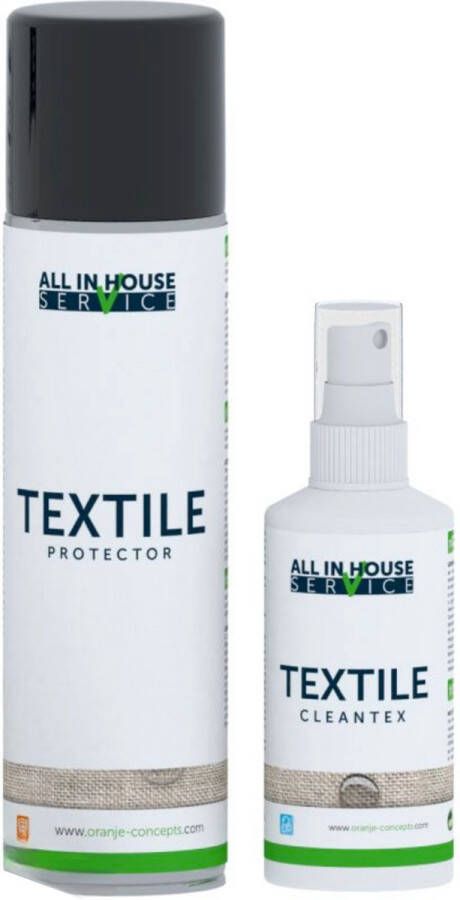 All-In House Textile Protector 250ml + Textile Cleantex Vlekkenspray 100ml