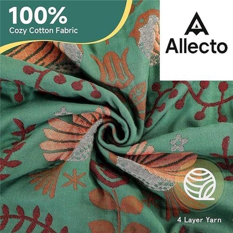 Allecto Boho Gooi Deken voor Bed 100% Katoen Ultra Zacht Rustiek Quilt Vogel Bloemen Gedrukt Boerderij Decor Spreien Rustieke Gooi voor het hele seizoen voor Slaapbank Stoel