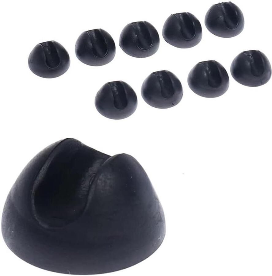 Allecto Plus 10-delige set haarspeld meubelpoten beschermer siliconen vloerbeschermers DIY meubels accessoire geschikt voor 10-12 mm stoelpoten