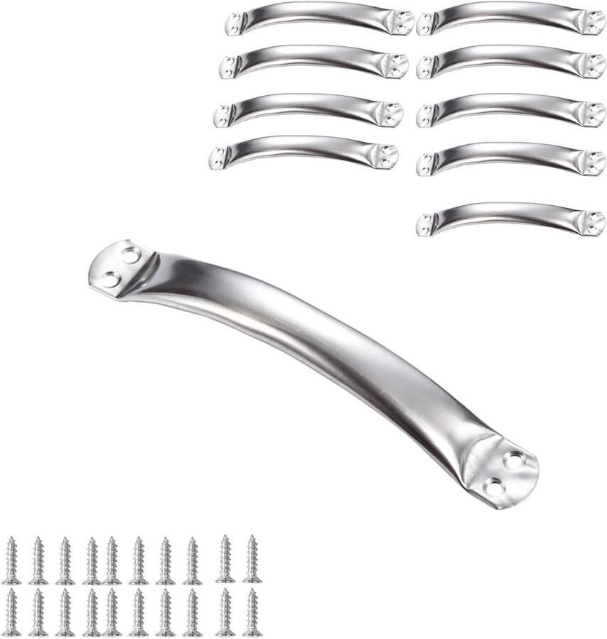 Allecto Plus 10 stuks RVS handgrepen voor keukenkasten en ladekasten