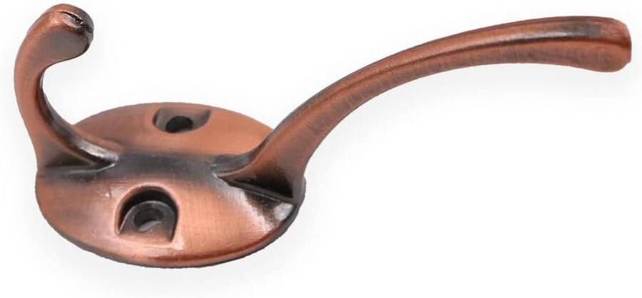 Allecto plus- 10 stuks vintage metalen wandhaken voor jassen hoeden sjaals kleding en tassen Rustieke kapstokhaken