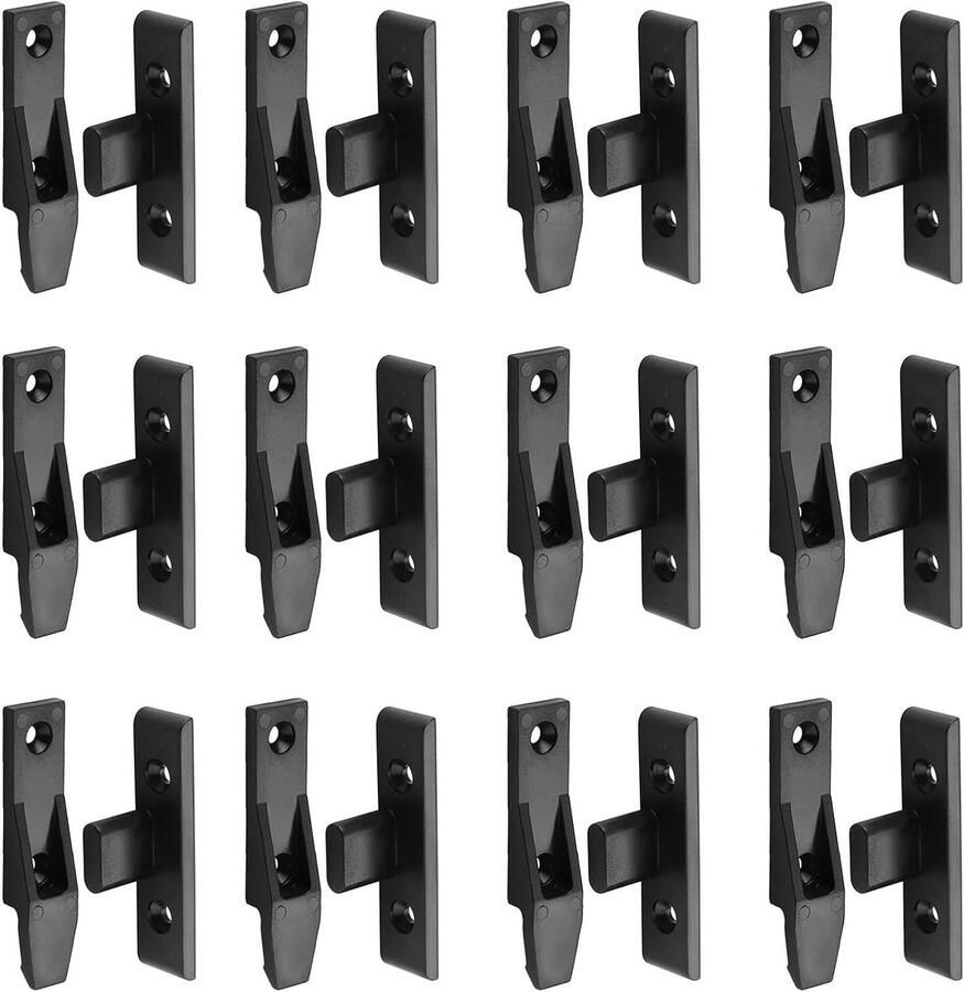 Allecto Plus 12 paar sokkelklemmen voor keukenpaneel ABS kunststof kickboardclips plintbevestiging kledingkast fittingen