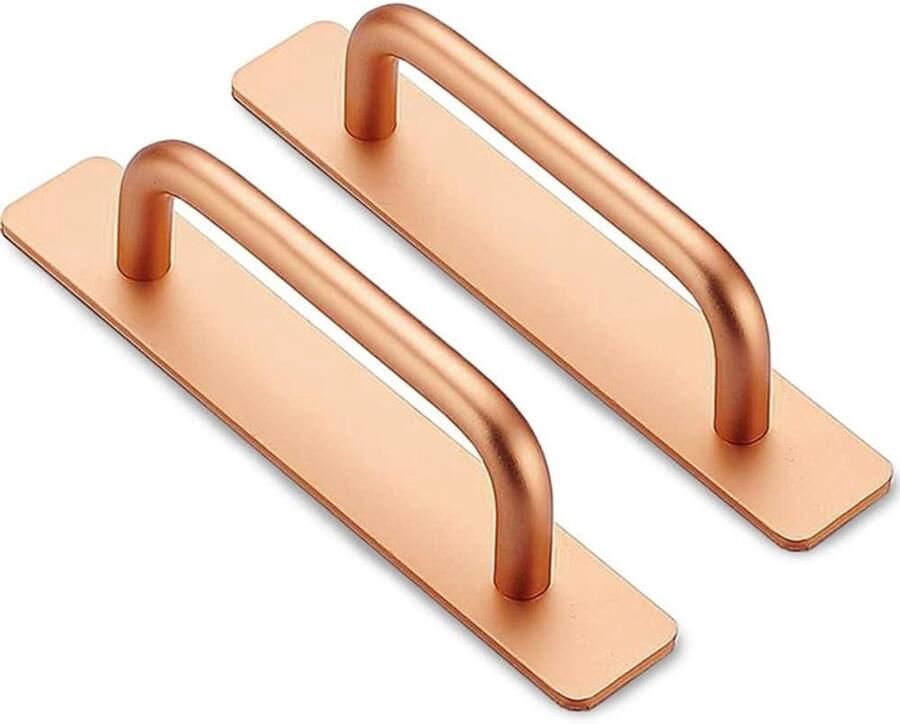 Allecto Plus 2-pack Aluminium Deurgrepen 148mm Badkamer Keukenkast Raamtrekker Goudkleurig