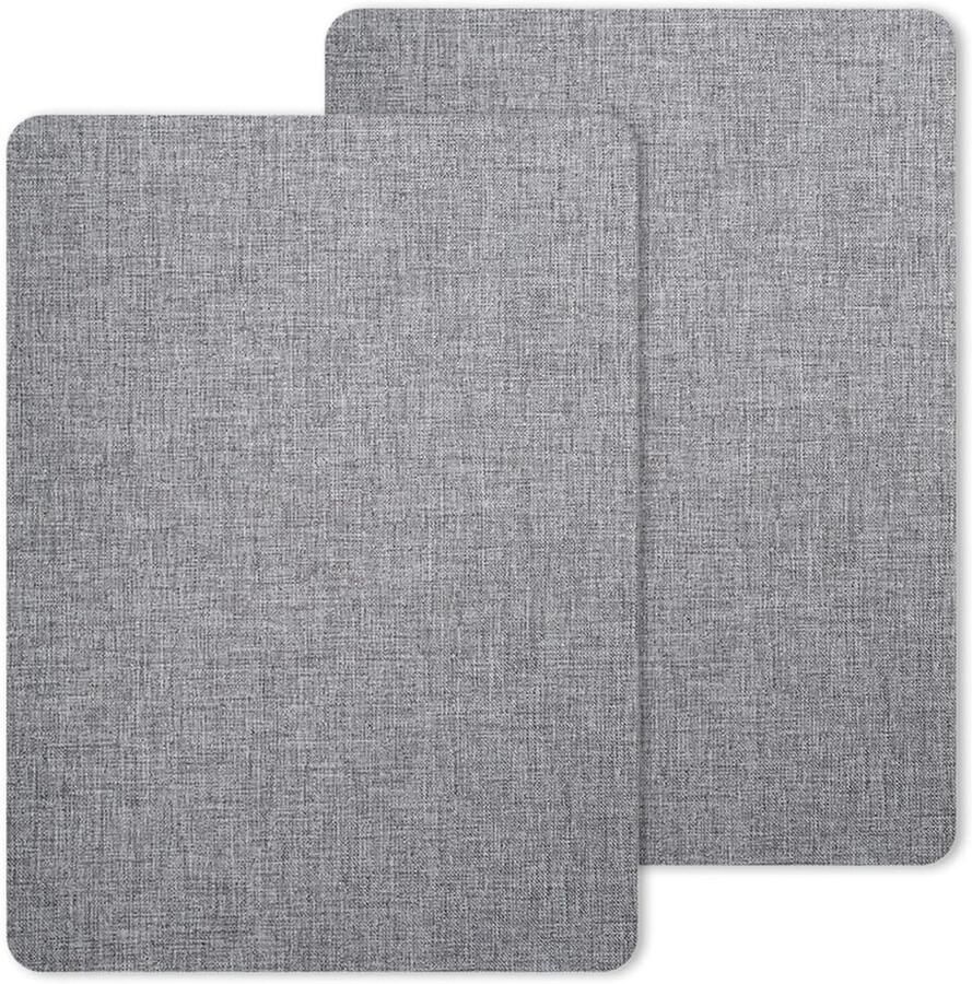 Allecto Plus 2 pack linnen reparatiepleisters lichtgrijs zelfklevend voor wandtapijt auto bank stof patches autosticker